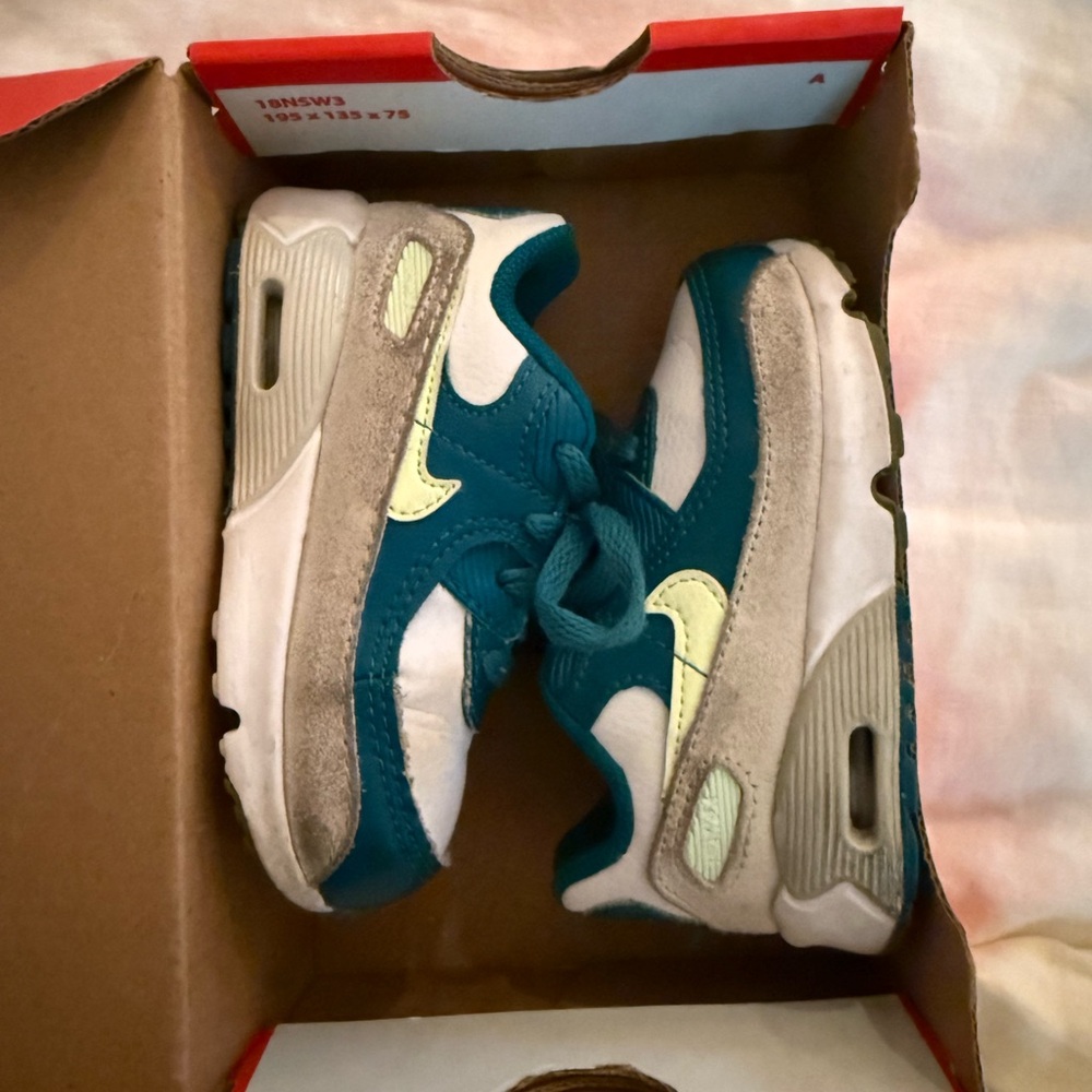 Kids Teal and White Sneakers